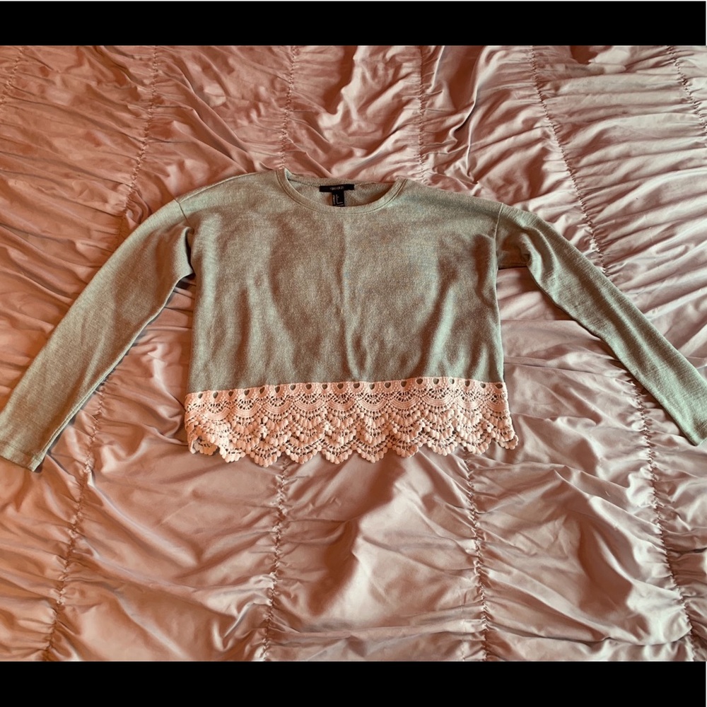 Forever 21 long sleeve mint shirt!